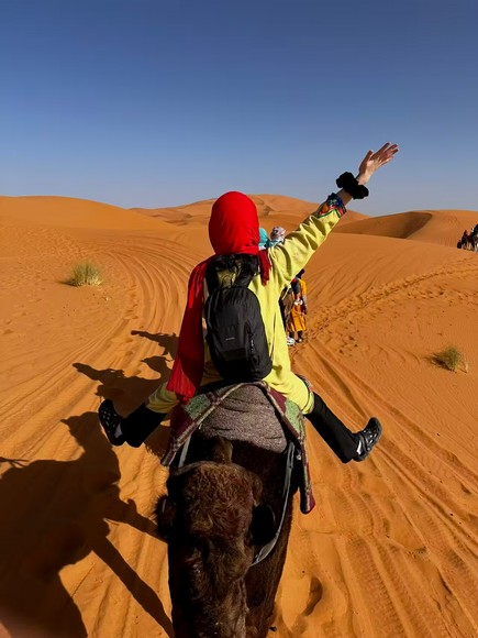 Khách mặc áo ấm trong buổi safari sáng sớm lạnh giá