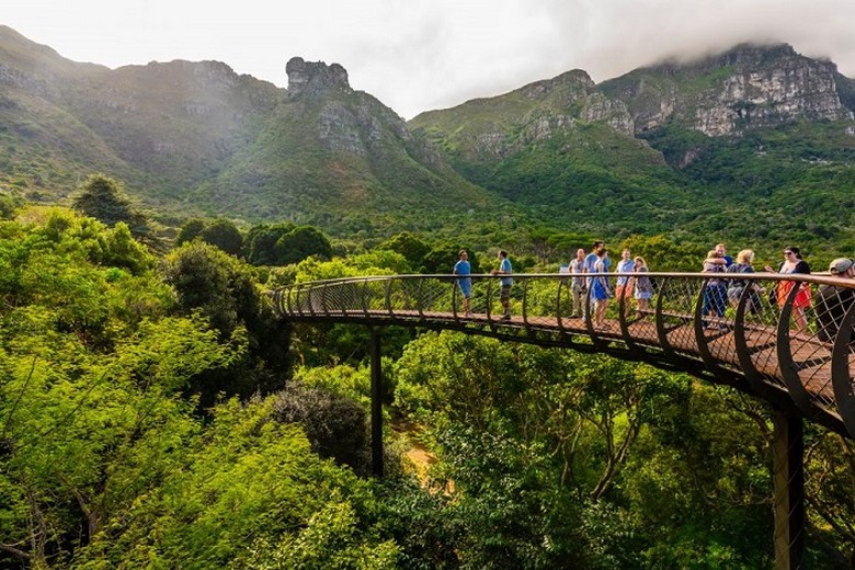  Đoàn khách Hà Nội tham quan cùng hướng dẫn viên tại một điểm du lịch ở Cape Town